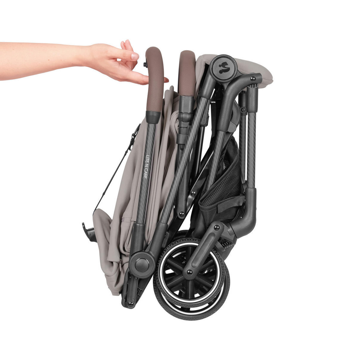 BUGGY Lite N Care  - Greige/Schwarz, Basics, Textil/Metall (89/43,5/100cm) - Hauck