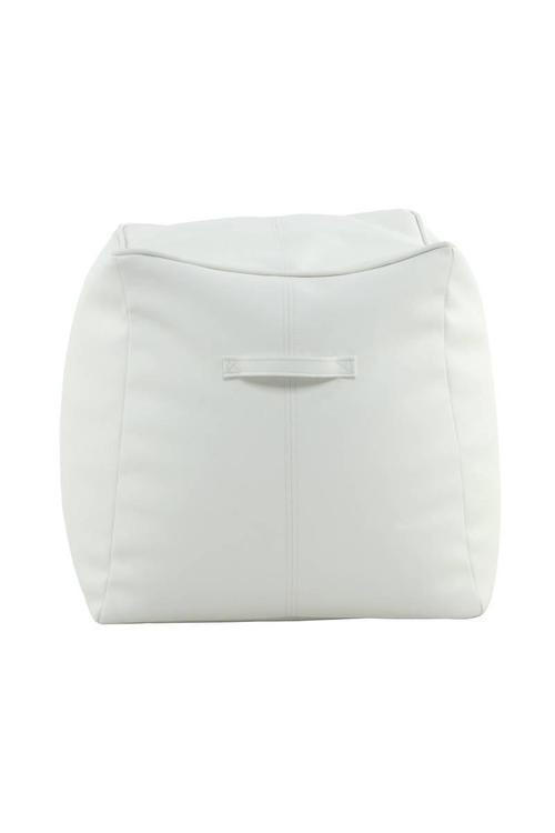 POUF in Weiss Kunststoff, Textil  - Weiss, Basics, Kunststoff/Textil (45/45/45cm) - Kayoom