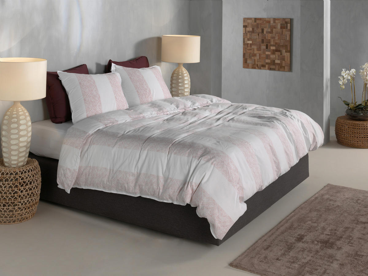BETTWÄSCHE Tratti-di-Satinado Makosatin 155/220 cm  - Rosa, Basics, Textil (155/220cm)