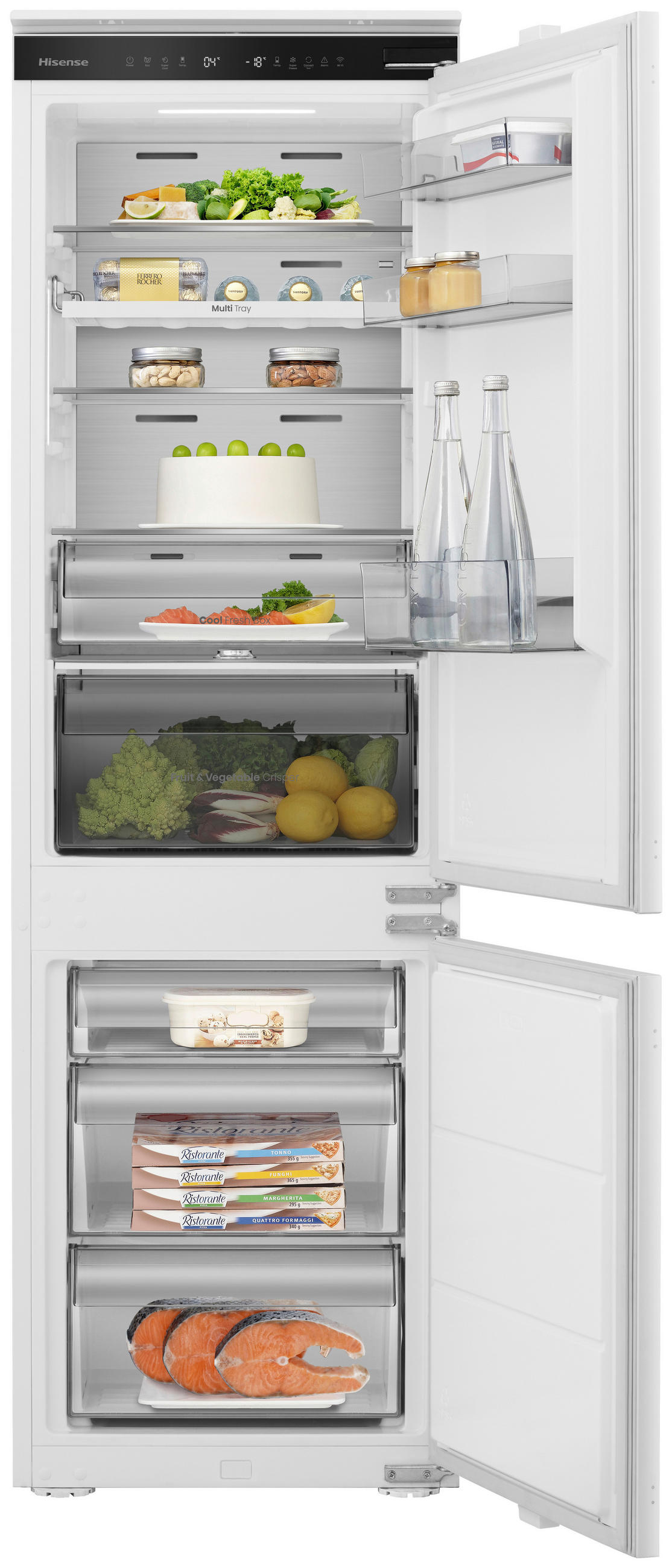 KÜHL-GEFRIER-KOMBINATION RB3B250SAWE  - Weiß, Design, Kunststoff/Metall (54/177,2/54,5cm) - Hisense