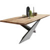 ESSTISCH in Holz 260/100/75 cm  - Eichefarben/Schwarz, LIFESTYLE, Holz/Metall (260/100/75cm) - Linea Natura