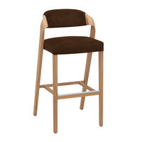 BARHOCKER in Bronzefarben, Wildeiche  - Wildeiche/Eichefarben, Design, Holz/Textil (52/103/51,5cm) - Voglauer