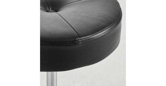 BÜROHOCKER 35/49-61/35 cm  - Silberfarben/Schwarz, KONVENTIONELL, Kunststoff/Textil (35/49-61/35cm) - Carryhome