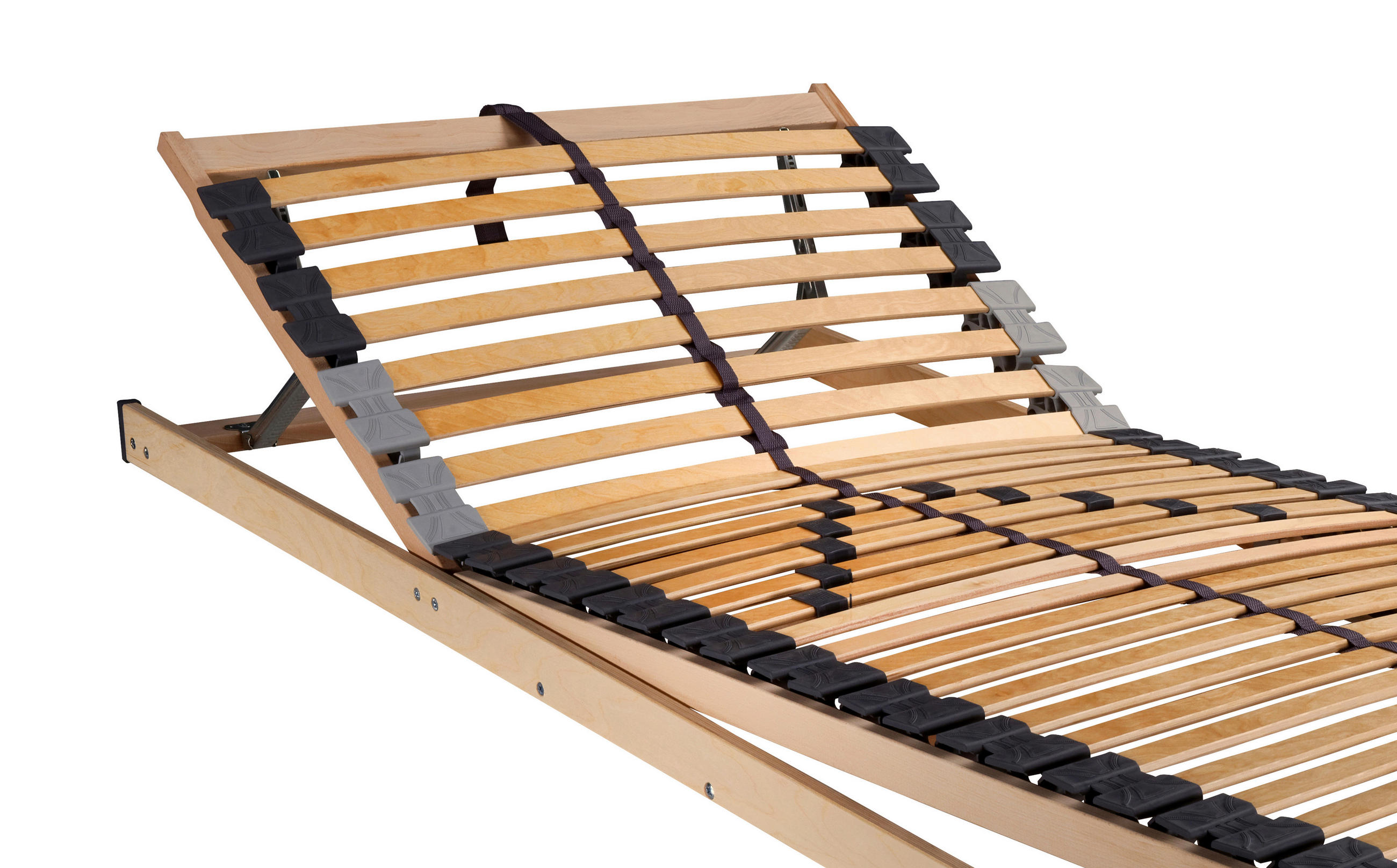 LATTENROST 90/190 cm Kopfteil, Fußteil, Mittelzone verstellbar, Birke  - Birkefarben/Buchefarben, Basics, Holz/Kunststoff (90/190cm) - Sleeptex