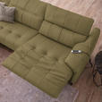 ECKSOFA in Echtleder Creme  165/313 cm  - Beige/Creme, Design, Leder/Metall (165/313cm) - Emilio Belluti