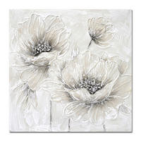 OBRAZ NA PLÁTNE, kvety, 80/80 cm  - Basics, drevo (80/80cm)