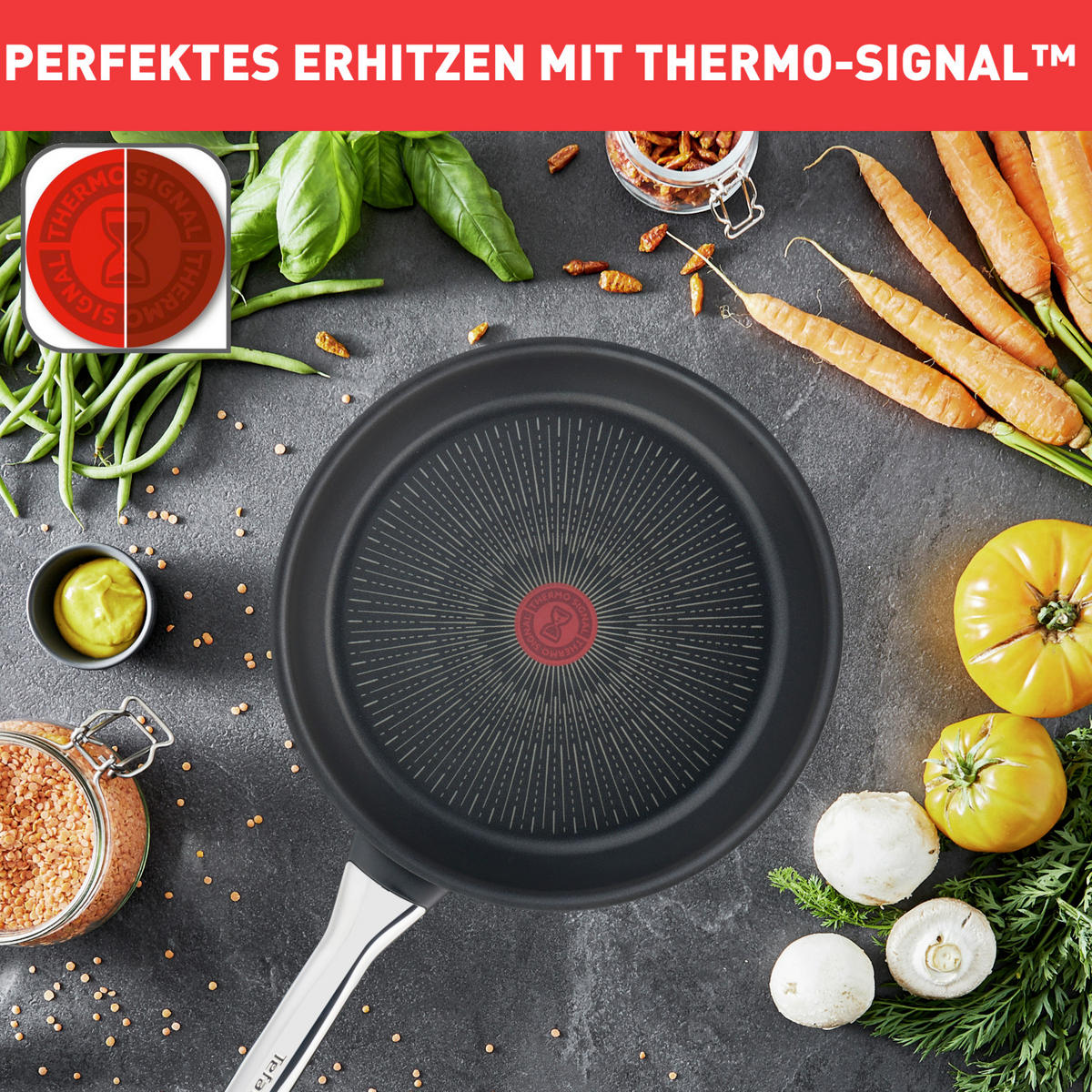 BRATPFANNE 28 cm  - Schwarz, Basics, Metall (28cm) - Tefal