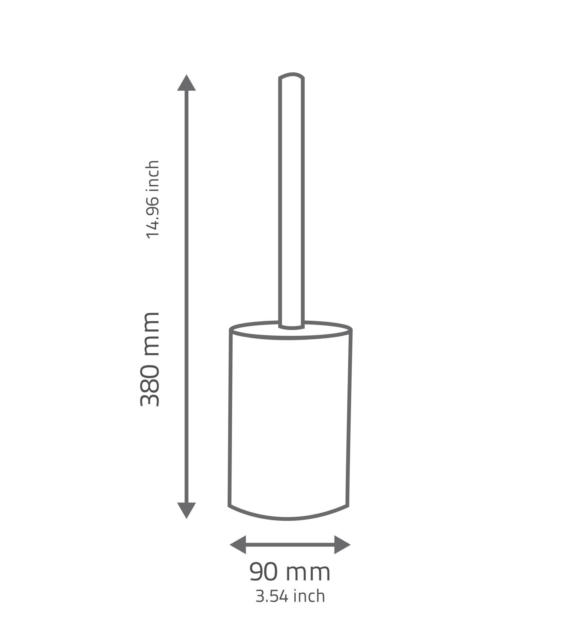 WC SADA - ŠTĚTKA A DRŽÁK - přírodní barvy/antracitová, Basics, dřevo/plast (9/38/9cm) - Sadena