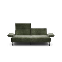 2,5-SITZER Samt Waldgrün  - Waldgrün/Schwarz, Design, Textil/Metall (204-234/85/86-94cm) - SENSOO