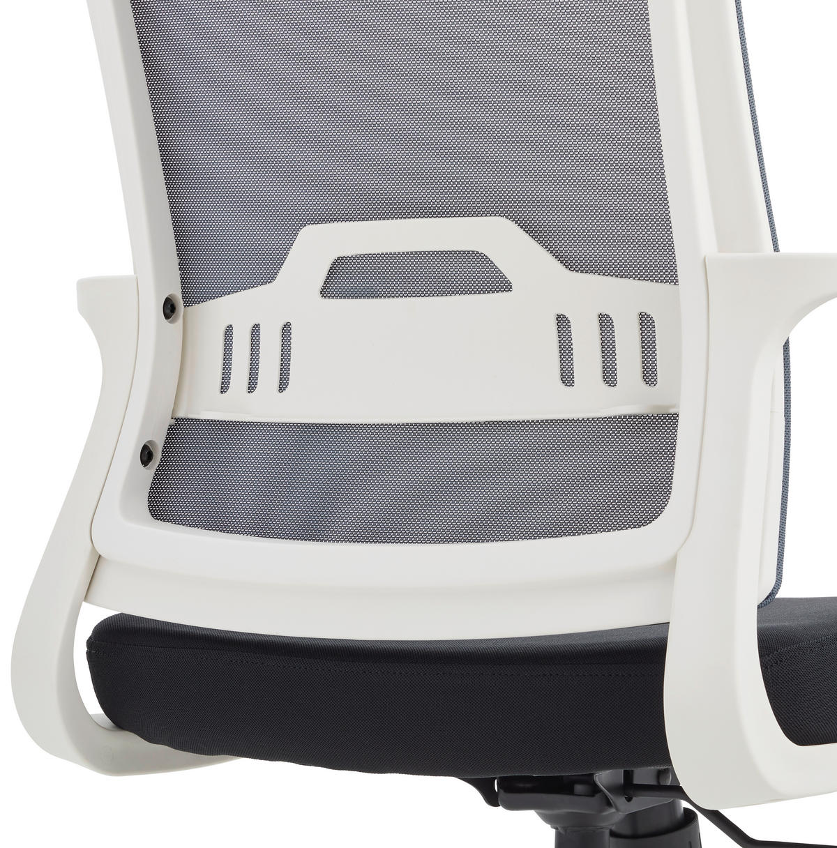 DREHSTUHL Flachgewebe, Netz Grau, Schwarz, Weiß  - Schwarz/Weiß, MODERN, Kunststoff/Textil (61,5/99-109/64cm) - home24