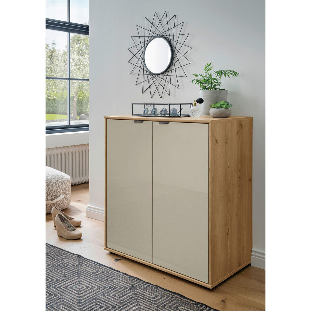 Thumbnail - Dieter Knoll Kommode, Champagner, Eiche Bianco, Holzwerkstoff, 1 Fächer, 80x70x43 cm, ISO 9001, Made in Germany, Typenau...