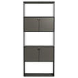 AKTENSCHRANK 80,7/199/35,8 cm  - Anthrazit/Schwarz, Design, Holzwerkstoff/Metall (80,7/199/35,8cm) - Novel