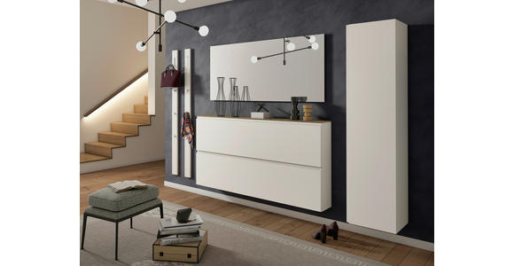 GARDEROBENPANEEL in 10/165/5 cm - Weiß, Design, Holzwerkstoff/Metall (10/165/5cm) - Moderano