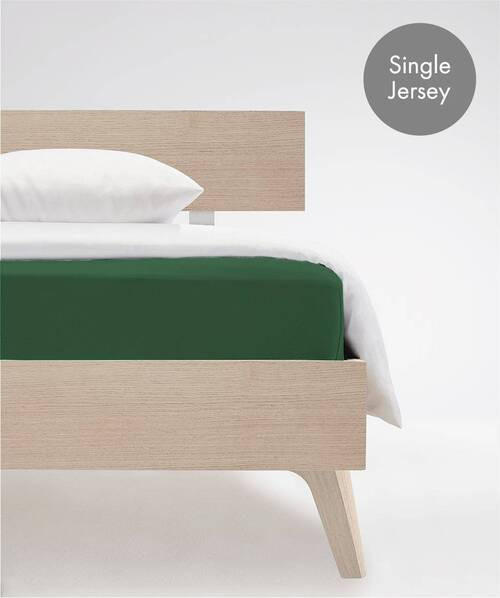 SPANNBETTTUCH Jenny C Single-Jersey  - Waldgrün, Basics, Textil (100/200cm) - Fleuresse
