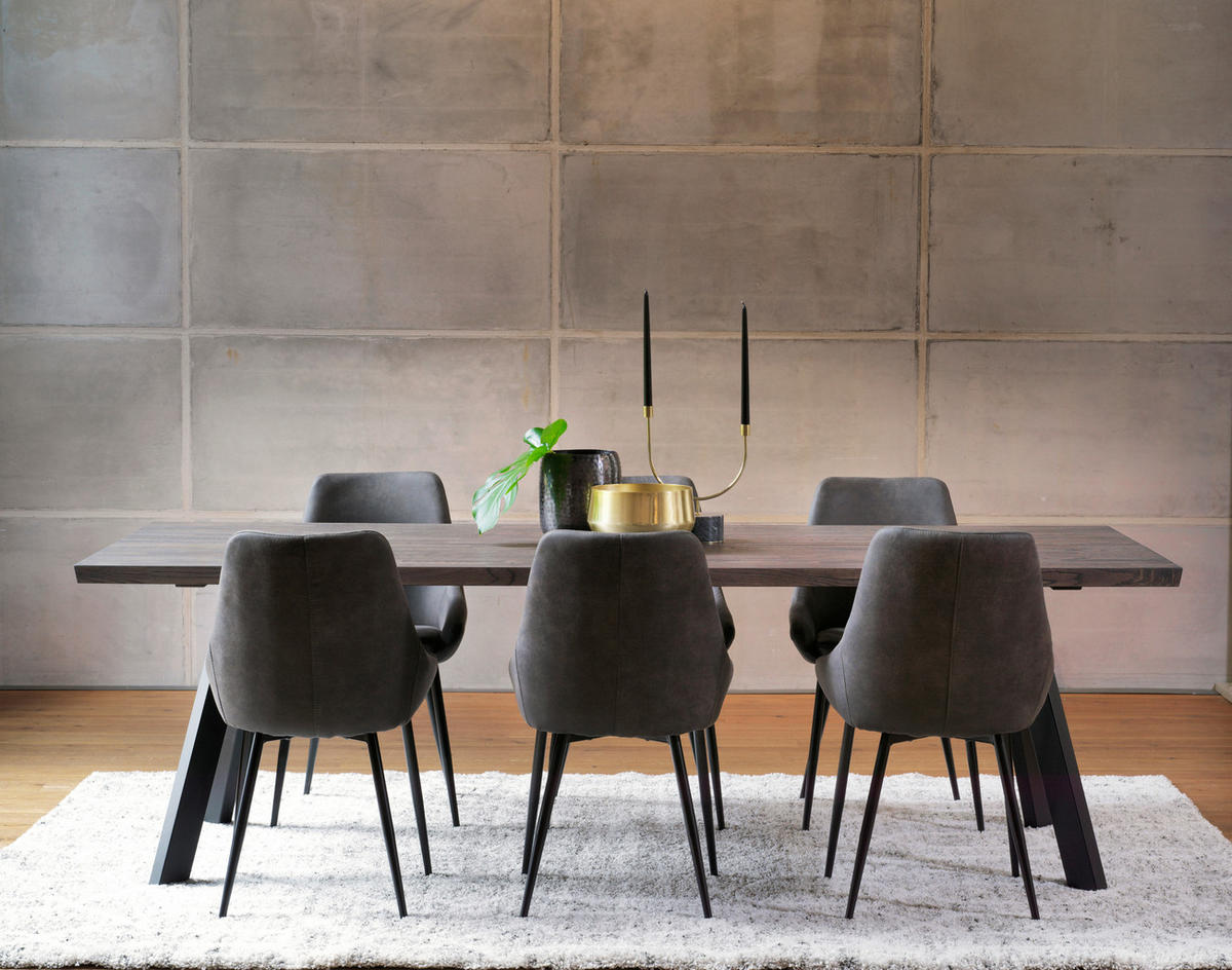 MATBORD i trä, metall 240/100/75 cm   - svart, Design, metall/trä (240/100/75cm) - Rowico