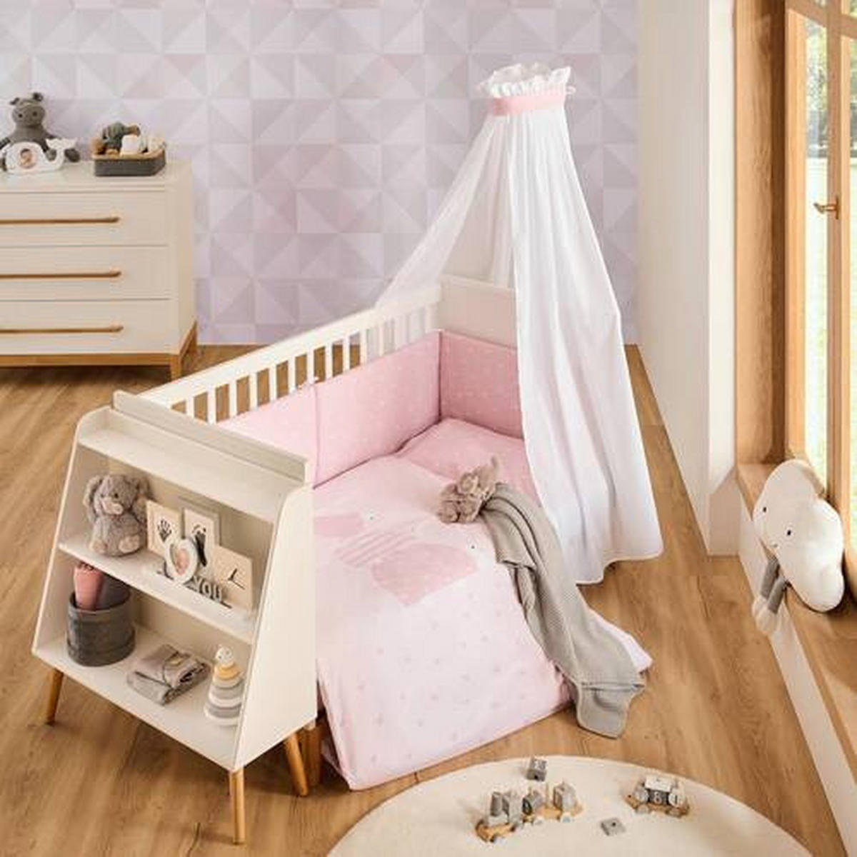 KINDERBETTWÄSCHESET 100/135 cm  - Altrosa, Basics, Textil (100/135cm) - Avelia