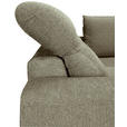 ECKSOFA Olivgrün Chenille  inkl. Zierkissen, Bettkasten, Schlaffunktion, Rücken echt, Kopfteilverstellung, Liegefläche im Originalstoff  - Schwarz/Olivgrün, KONVENTIONELL, Textil/Metall (266/185cm) - Carryhome