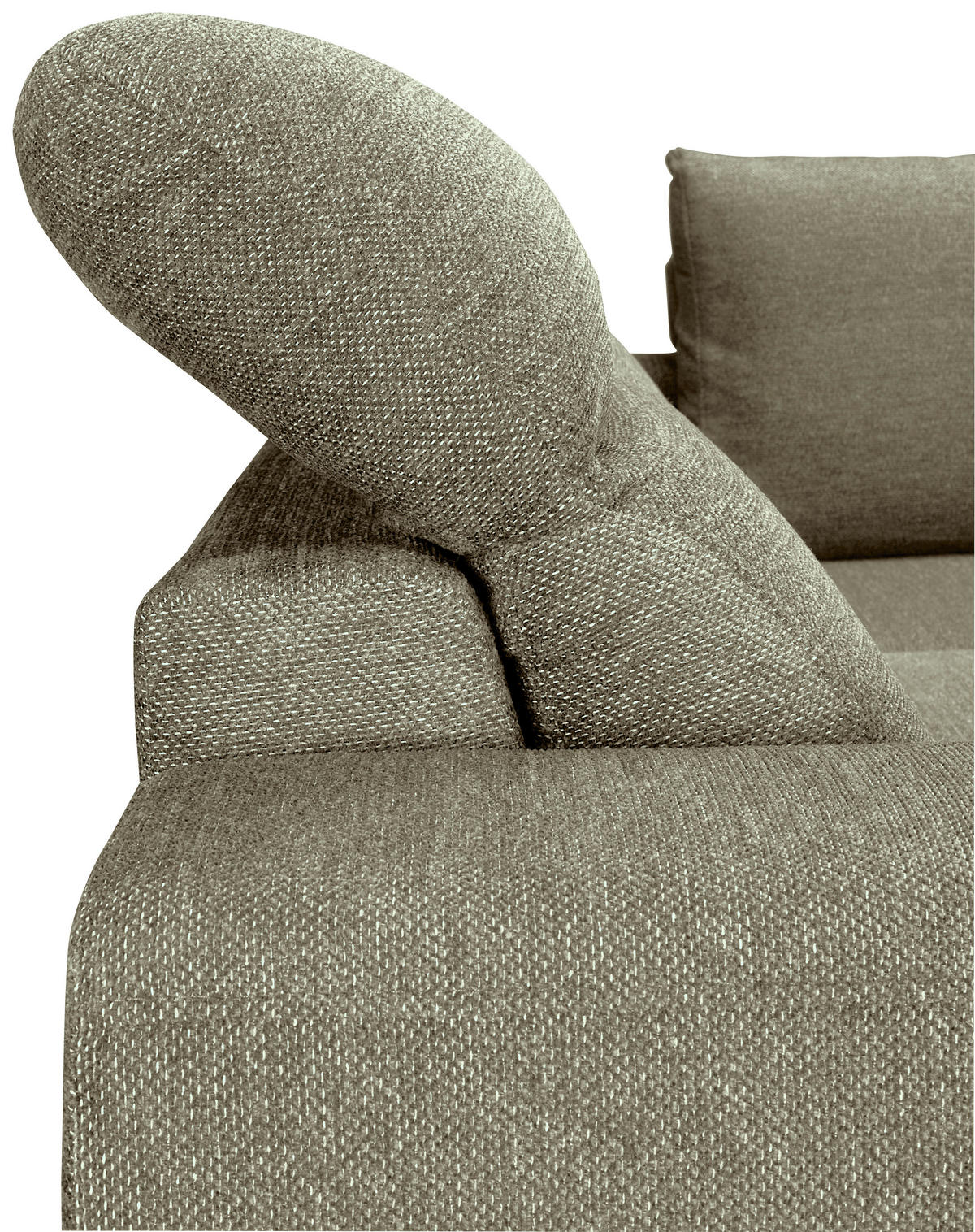 ECKSOFA Olivgrün Chenille  - Schwarz/Olivgrün, KONVENTIONELL, Textil/Metall (240/185cm) - Carryhome
