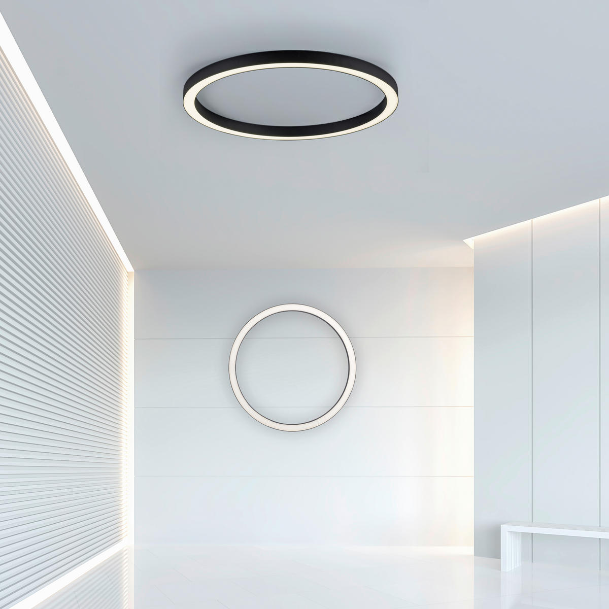 LED-DECKENLEUCHTE Pure-Lines 70/3,9 cm   - Anthrazit, Basics, Kunststoff/Metall (70/3,9cm) - Neuhaus PURE