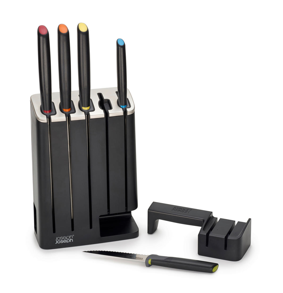 MESSERBLOCK  - Schwarz, Basics, Kunststoff/Metall (16,8/7,5/35,7cm) - Joseph Joseph