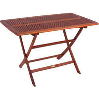 GARTENKLAPPTISCH 120/70/74 cm Holz rechteckig  - Braun, MODERN, Holz (120/70/74cm) - Gardenson