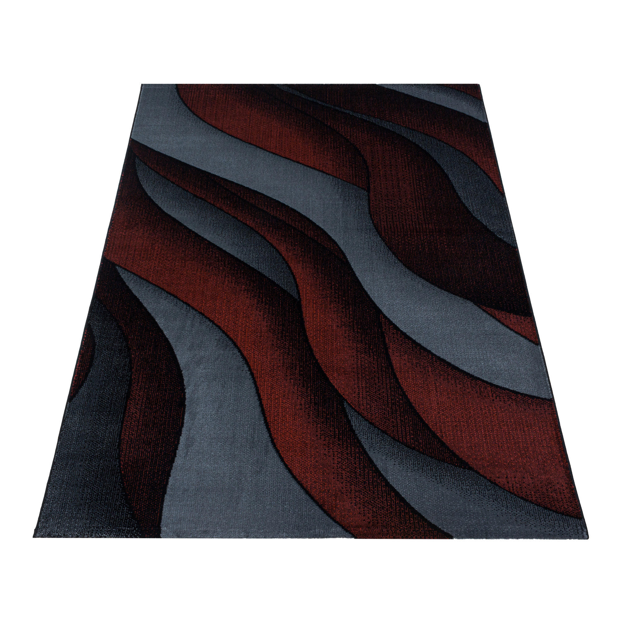 WEBTEPPICH 140/200 cm Grau, Rot, Schwarz  - Rot/Schwarz, Design, Textil (140/200cm)