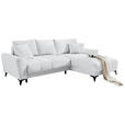 ECKSOFA  in Webstoff Hellgrau  - Hellgrau/Schwarz, MODERN, Kunststoff/Textil (281/189cm) - Carryhome
