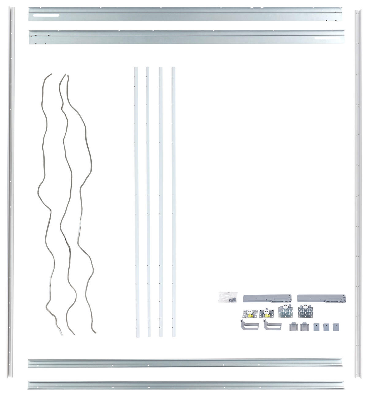 MONTÁŽNÍ BALÍČEK, barvy hliníku,  - barvy hliníku, Konvenční, kov/plast (180/242cm) - Hom`in