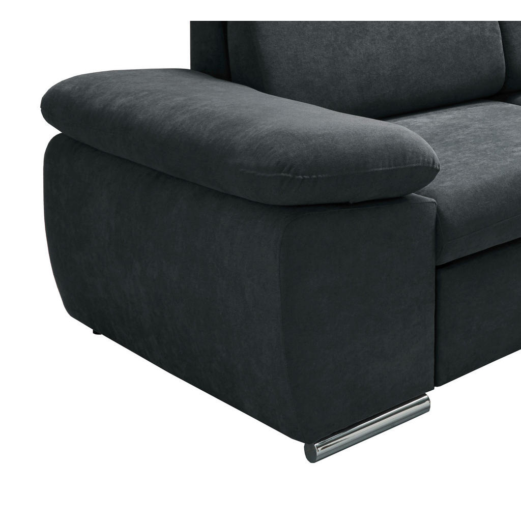 Thumbnail - Livetastic Ecksofa, Anthrazit, Textil, Uni, 5-Sitzer, Ottomane rechts, 283x228 cm, seitenverkehrt erhältlich, Schlafen a...