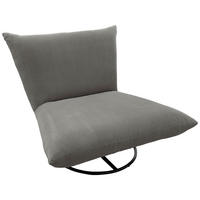 RELAXSESSEL in Textil Silberfarben  - Silberfarben/Schwarz, Design, Textil/Metall (100/78/96cm) - Livetastic