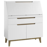 SEKRETÄR  in Weiß, Eichefarben  - Eichefarben/Weiß, MODERN, Holz/Holzwerkstoff (97/113/40cm) - Livetastic