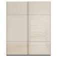SCHWEBETÜRENSCHRANK 162/223/68 cm 2-türig Schwarz, Champagner  - Champagner/Alufarben, KONVENTIONELL, Glas/Holzwerkstoff (162/223/68cm) - Novel