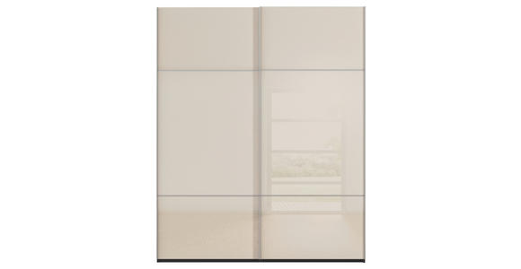 SCHWEBETÜRENSCHRANK 162/223/68 cm 2-türig Schwarz, Champagner - Champagner/Alufarben, KONVENTIONELL, Glas/Holzwerkstoff (162/223/68cm) - Novel