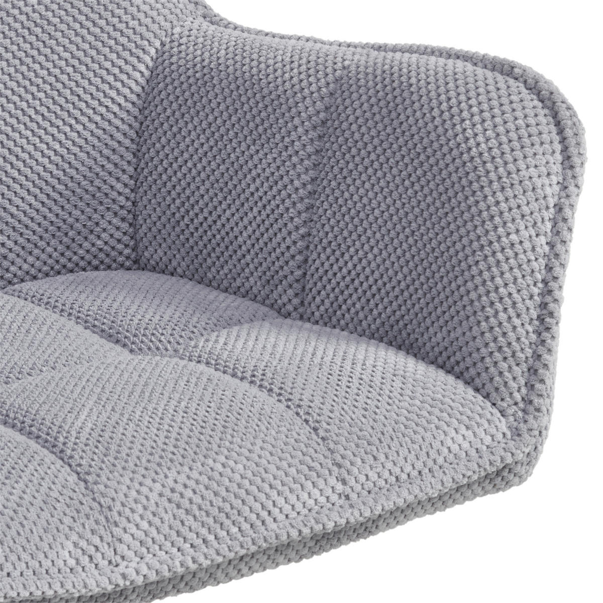 ARMLEHNSTUHL  Sitzfläche 360° drehbar, inklusive Armlehnen Webstoff  - Eichefarben/Grau, Basics, Holz/Textil (61/85/63cm) - MID.YOU