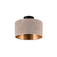 TAKLAMPA Julieta 30/22 cm  - beige/guldfärgad, Basics, metall/textil (30/22cm) - Trio Leuchten