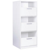 WÄSCHESCHRANK 67/164/68 cm  in Weiß  - Silberfarben/Weiß, MODERN, Holzwerkstoff/Metall (67/164/68cm) - home24