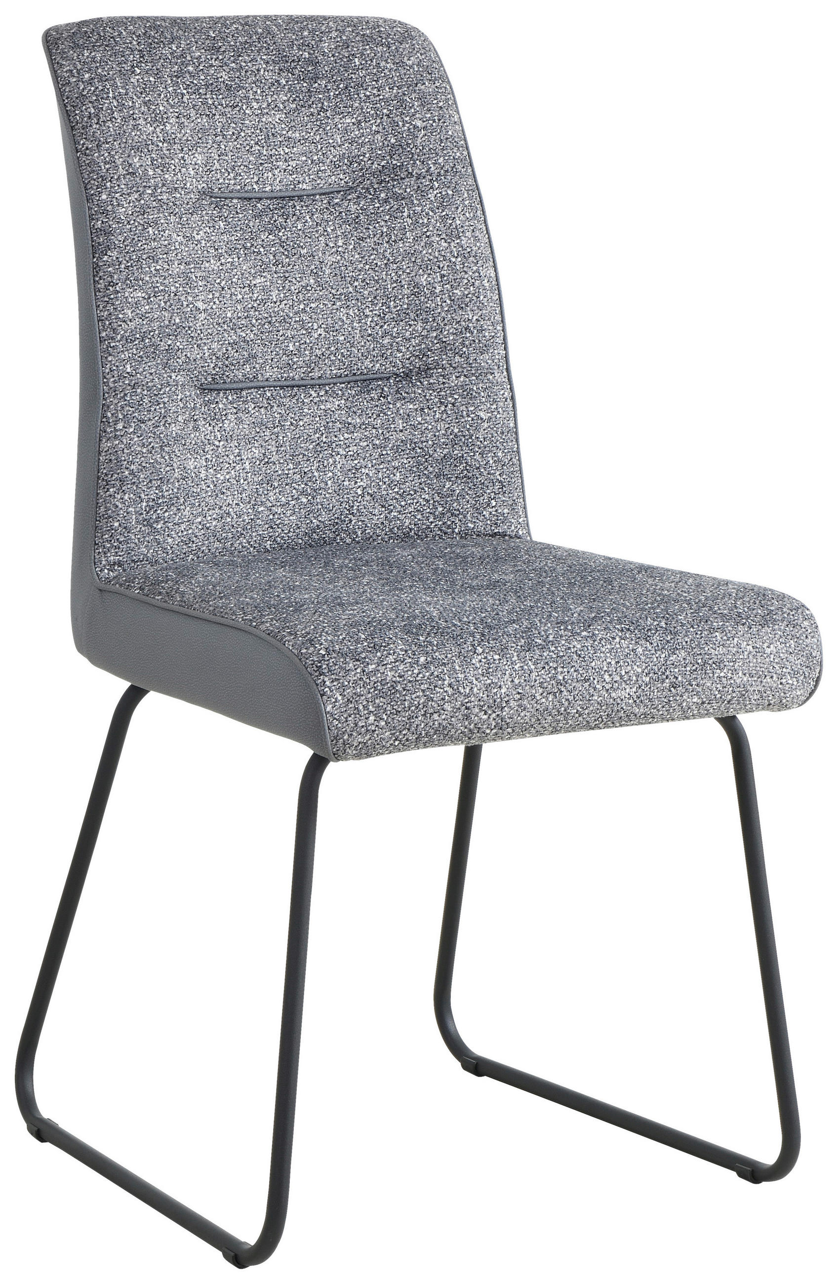 STUHL - Schwarz/Grau, Design, Textil/Metall (47/93/64cm) - Carryhome