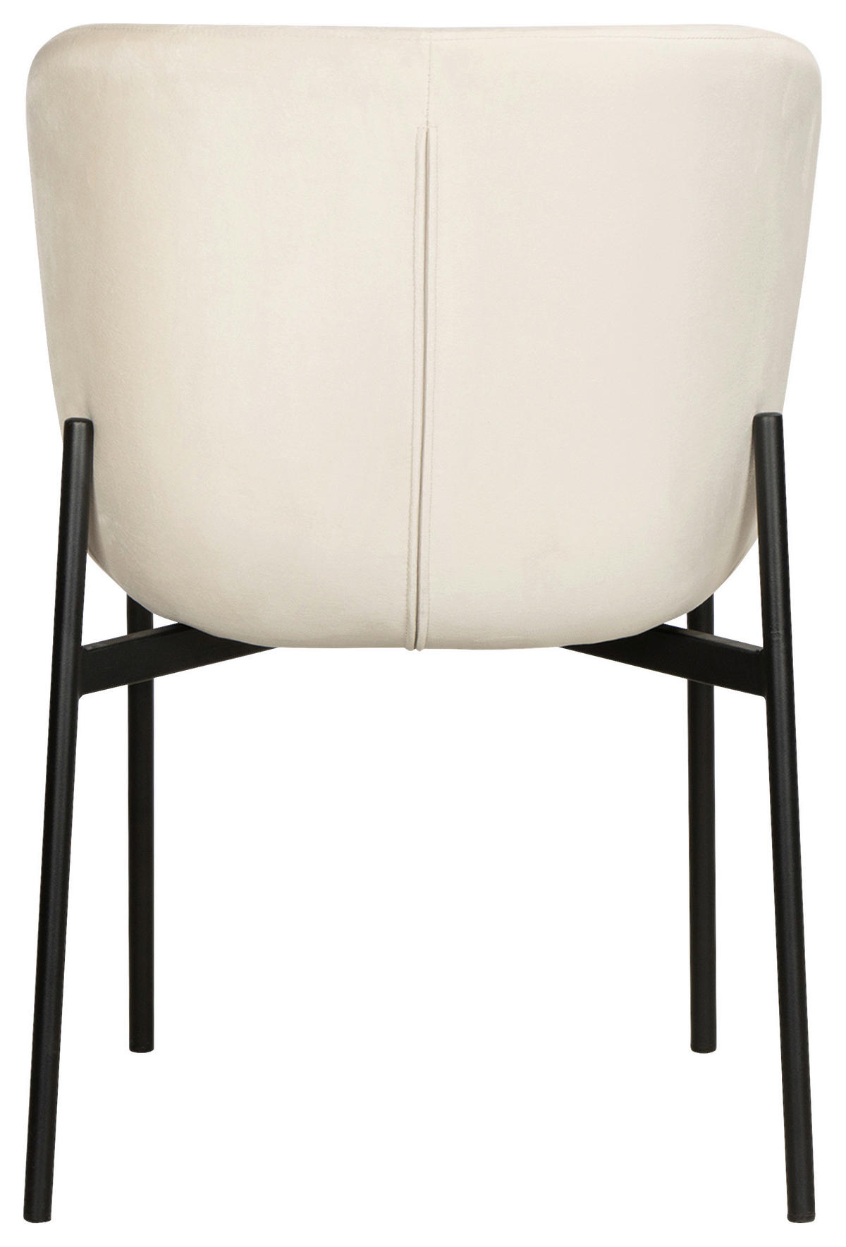 STUHL   Samt  Schwarz, Beige  - Beige/Schwarz, MODERN, Textil/Metall (52/79/49cm) - Livetastic