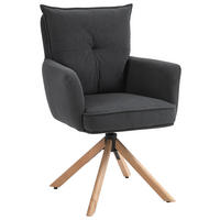 ARMLEHNSTUHL  in Cord  - Anthrazit/Buchefarben, Design, Holz/Textil (60/95/67cm) - Novel