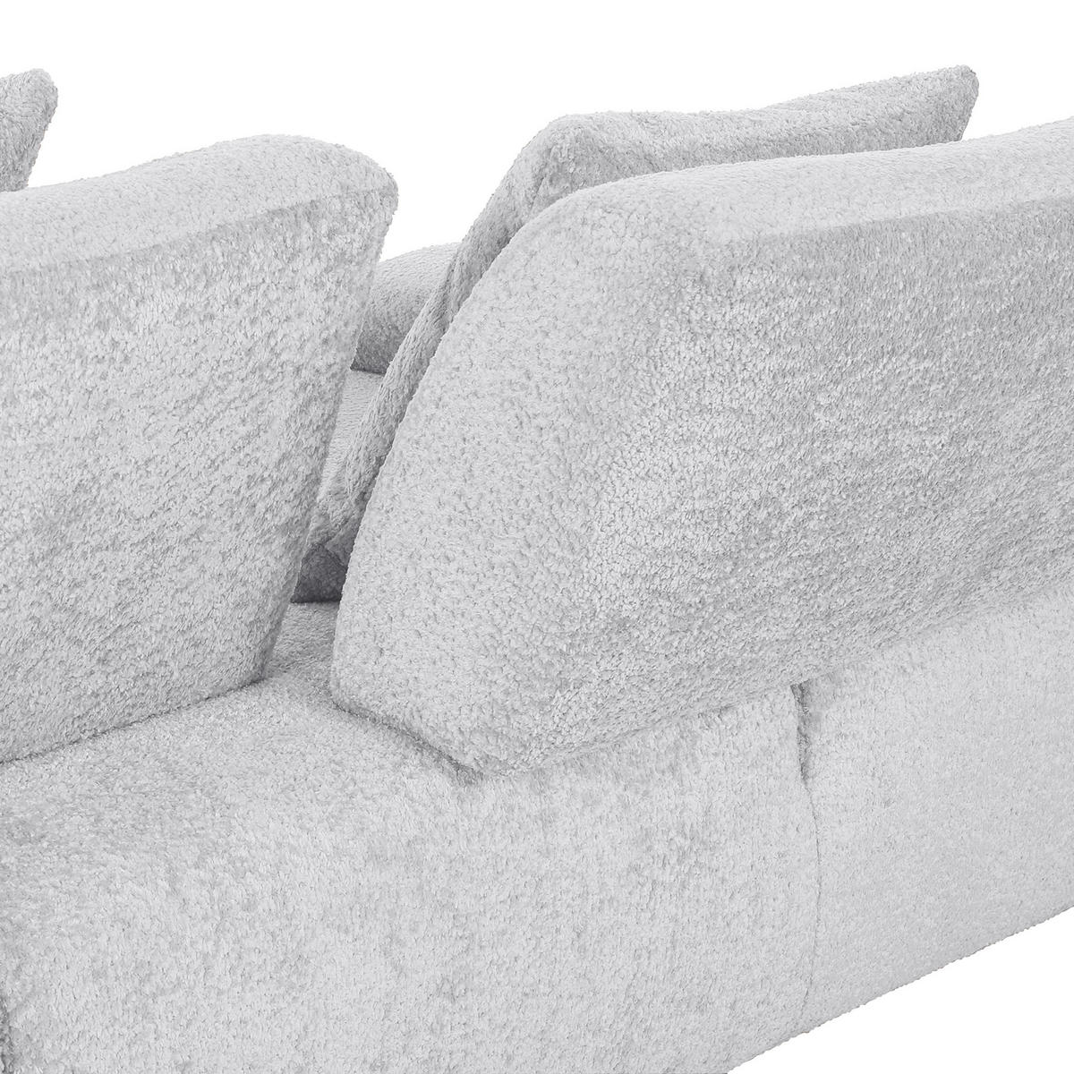 SCHLAFSOFA in Textil Hellgrau  - Hellgrau/Schwarz, Konventionell, Kunststoff/Textil (235-255/80/116-138cm) - Carryhome