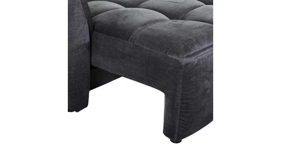 SCHLAFSOFA Flachgewebe Dunkelgrau - Dunkelgrau/Schwarz, KONVENTIONELL, Kunststoff/Textil (250/70/118cm) - Carryhome
