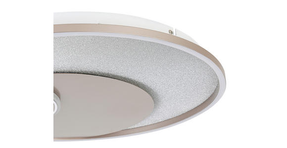 LED-DECKENLEUCHTE 50/5 cm  - Champagner/Silberfarben, Design, Kunststoff/Metall (50/5cm) - Novel
