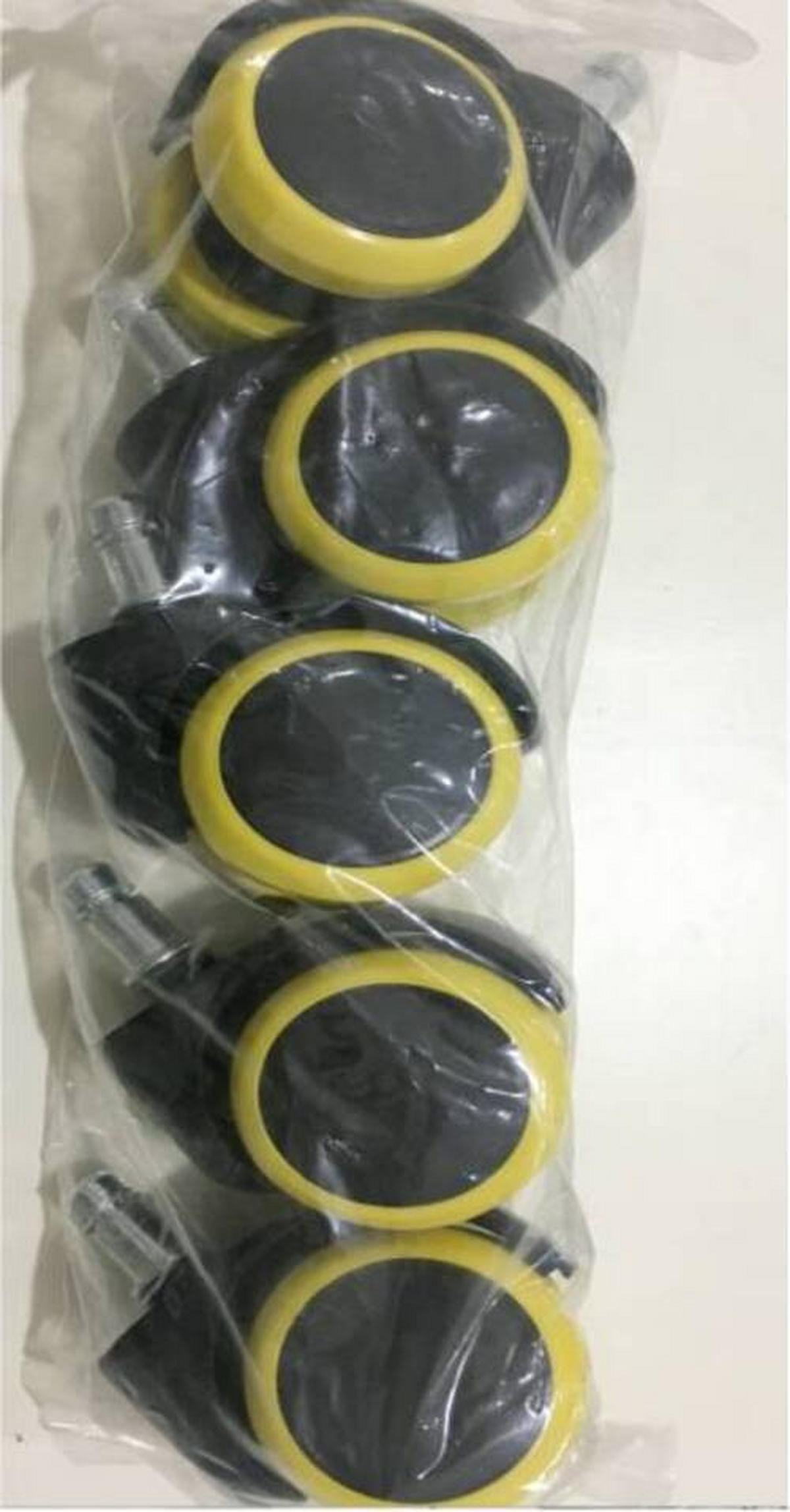 KOTAČIĆ ZA OKRETNU STOLICU    - žuta/crna, Basics, metal/plastika - Boxxx