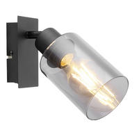 STRAHLER - Schwarz, Design, Glas/Metall (9/20/18cm) - Globo