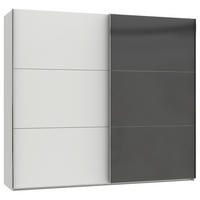 SCHWEBETÜRENSCHRANK  in Grau, Weiß  - Chromfarben/Weiß, MODERN, Holzwerkstoff (250/216/65cm) - MID.YOU