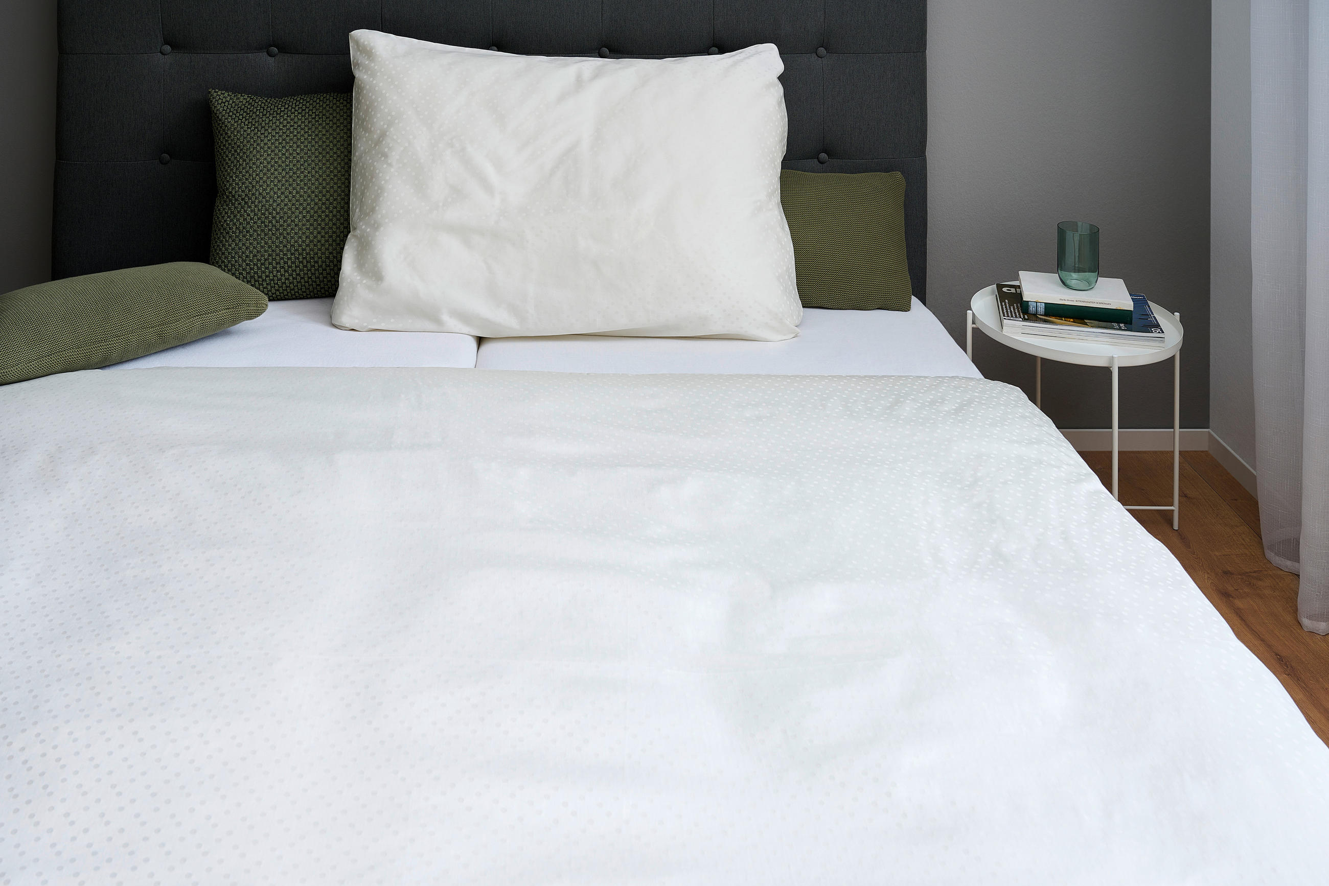 BETTWÄSCHESET Damast 200/210 cm  65 cm/100 cm  - Weiss, Basics, Textil (200/210cm) - Dieter Knoll