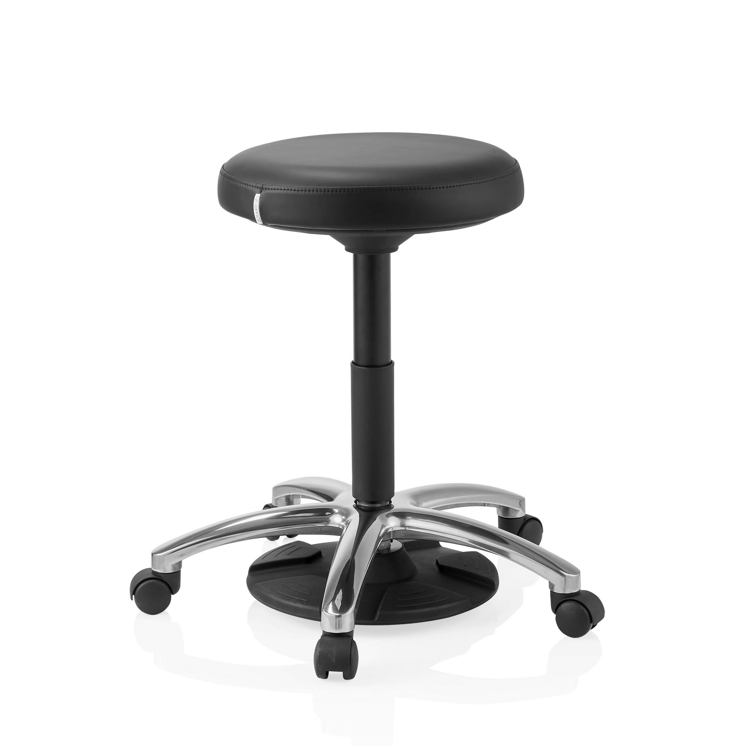 DREHHOCKER Schwarz  - Silberfarben/Schwarz, MODERN, Kunststoff/Metall (55/61/40cm) - MID.YOU