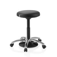 DREHHOCKER Schwarz  - Silberfarben/Schwarz, MODERN, Kunststoff/Metall (55/61/40cm) - MID.YOU