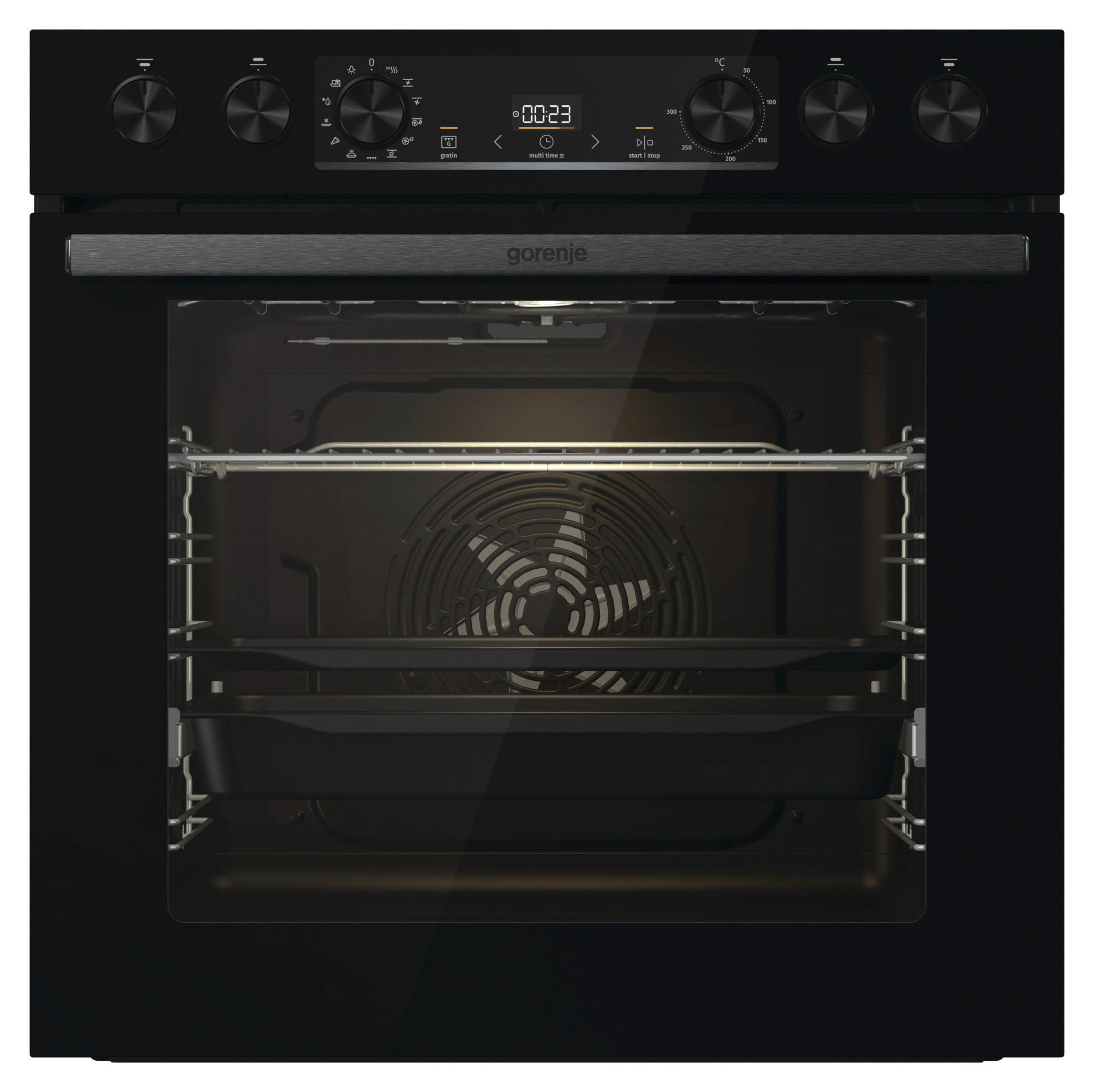 HERDSET RED PEPPER SCB  - Schwarz, Basics, Glas/Metall (59,5/59,5/56,4cm) - Gorenje