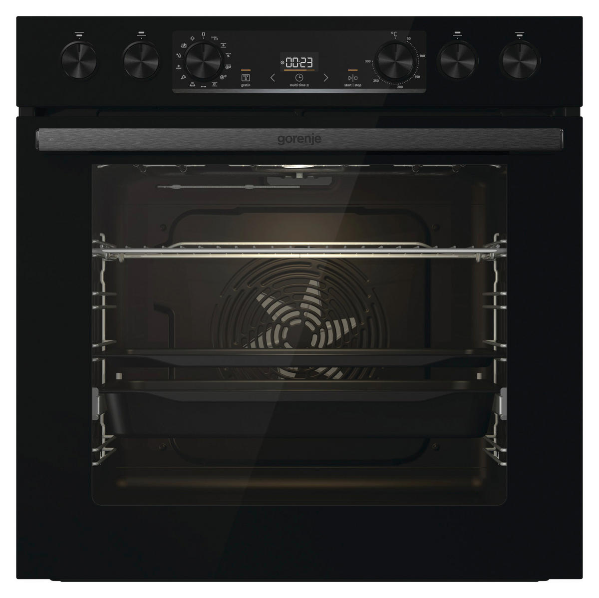 HERDSET RED PEPPER SCB  - Schwarz, Basics, Glas/Metall (59,5/59,5/56,4cm) - Gorenje